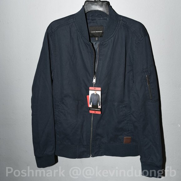 Lucky Brand mwn bomber jacket , Blue - Picture 1 of 8